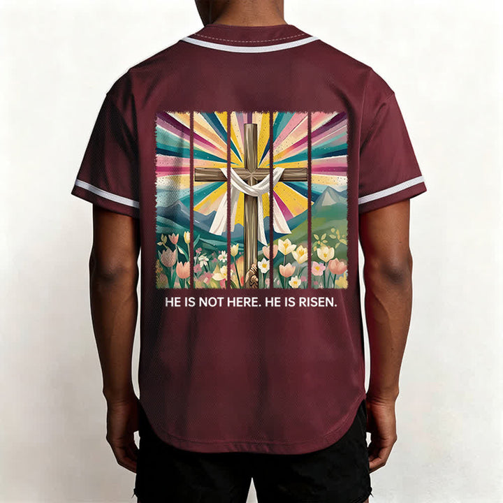 Christianartworkshop Er ist nicht hier, er ist auferstanden Glauben Unisex Baseballtrikot - image 31