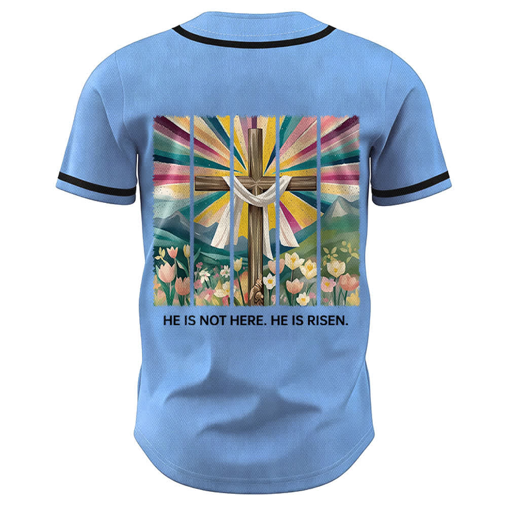 Christianartworkshop Er ist nicht hier, er ist auferstanden Glauben Unisex Baseballtrikot - image 36