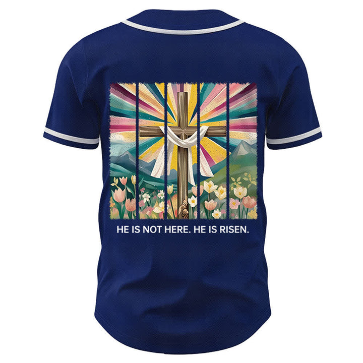 Christianartworkshop Er ist nicht hier, er ist auferstanden Glauben Unisex Baseballtrikot - image 50