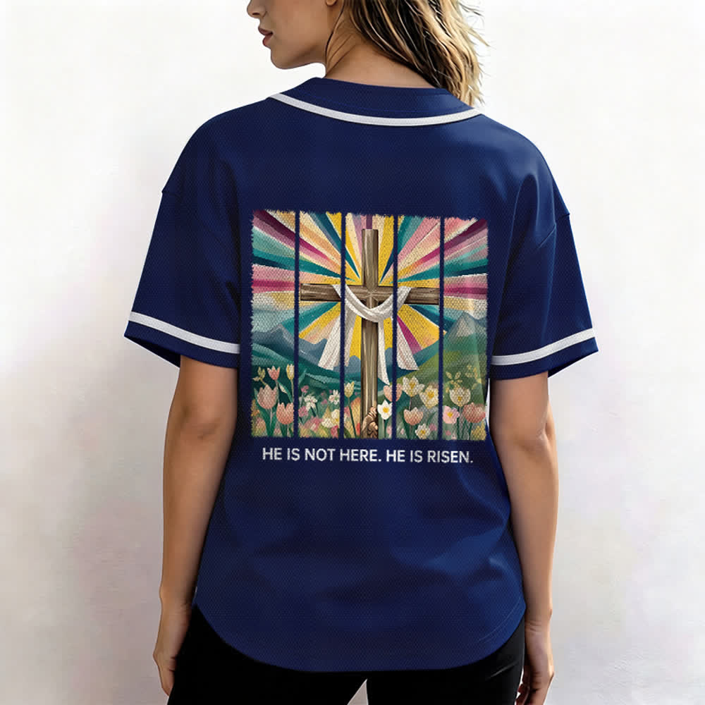Christianartworkshop Er ist nicht hier, er ist auferstanden Glauben Unisex Baseballtrikot - image 54