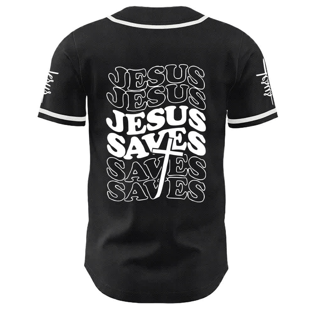 Christianartworkshop Jesus rettet Glaubensbekenntnis Unisex-Baseballtrikot - image 4