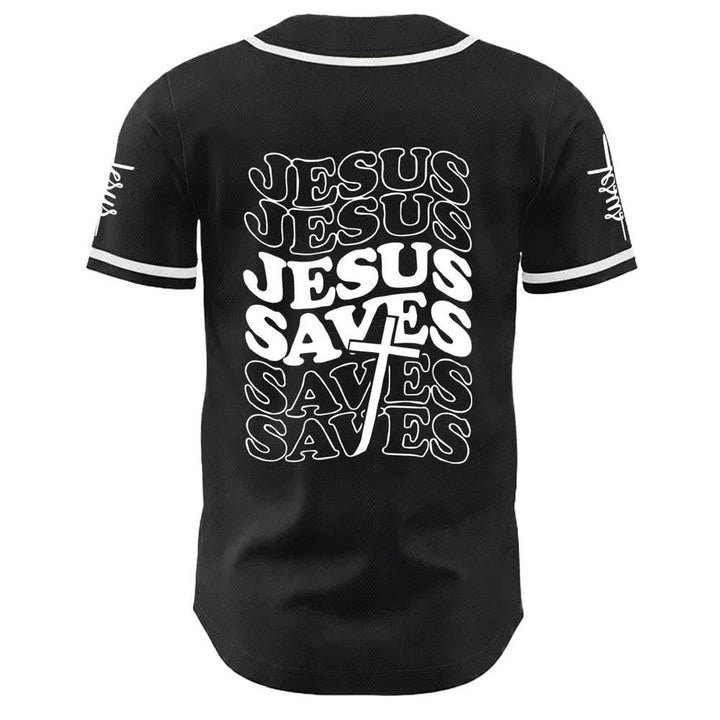 Christianartworkshop Jesus rettet Glaubensbekenntnis Unisex-Baseballtrikot - image 4