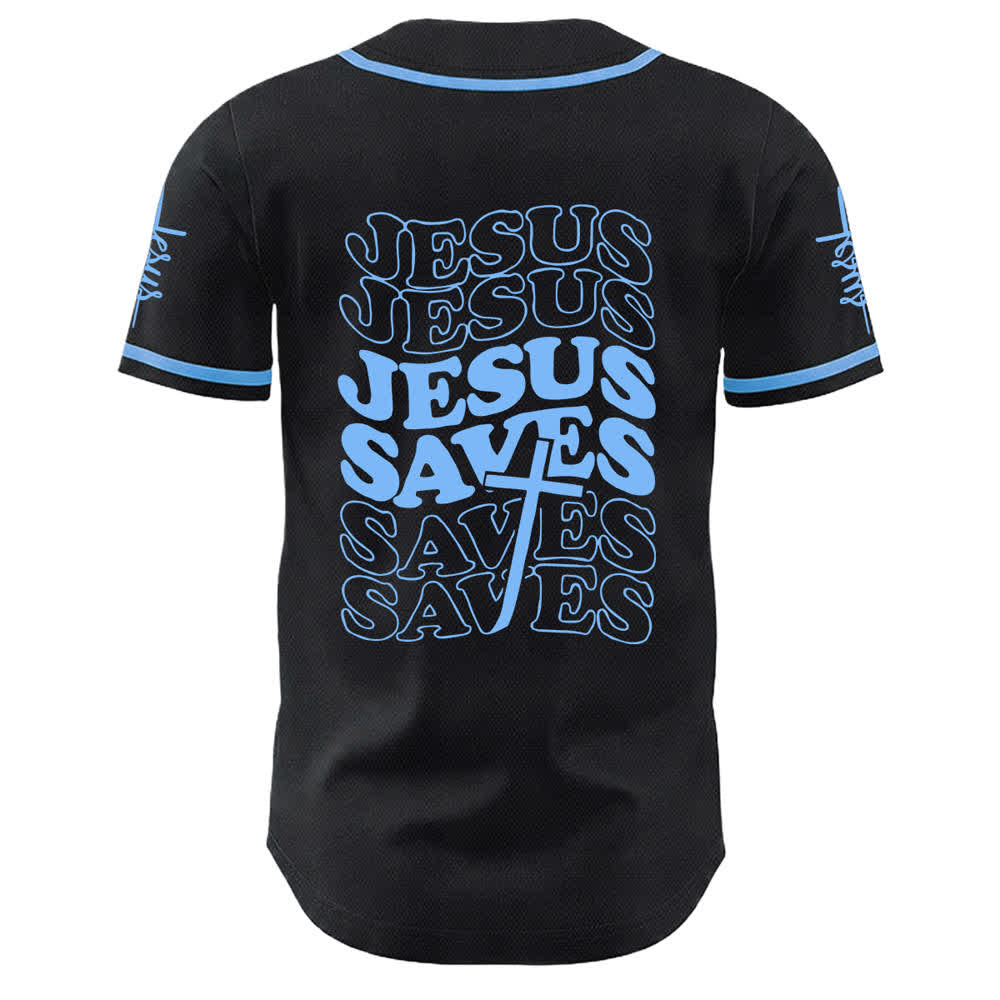 Christianartworkshop Jesus rettet Glaubensbekenntnis Unisex-Baseballtrikot - image 1