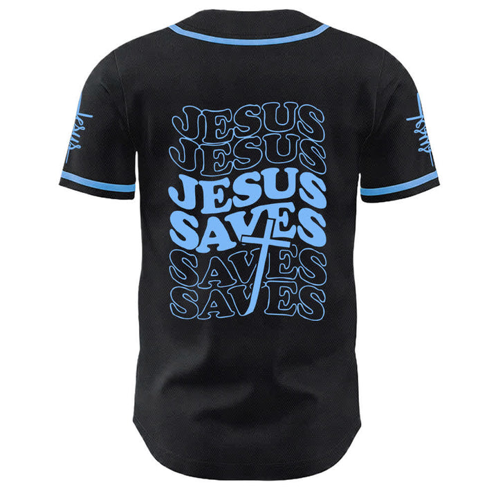 Christianartworkshop Jesus rettet Glaubensbekenntnis Unisex-Baseballtrikot - image 1