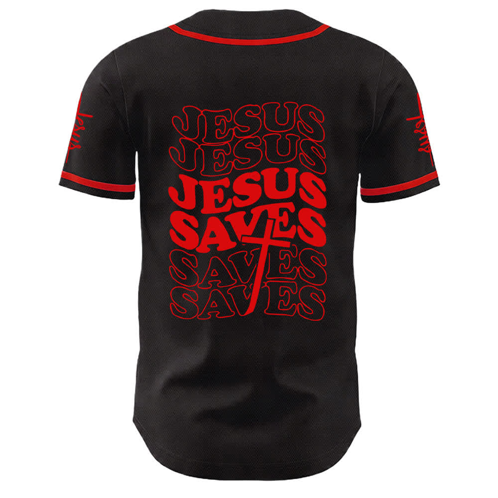 Christianartworkshop Jesus rettet Glaubensbekenntnis Unisex-Baseballtrikot - image 7
