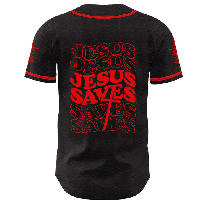 Christianartworkshop Jesus rettet Glaubensbekenntnis Unisex-Baseballtrikot - image 7