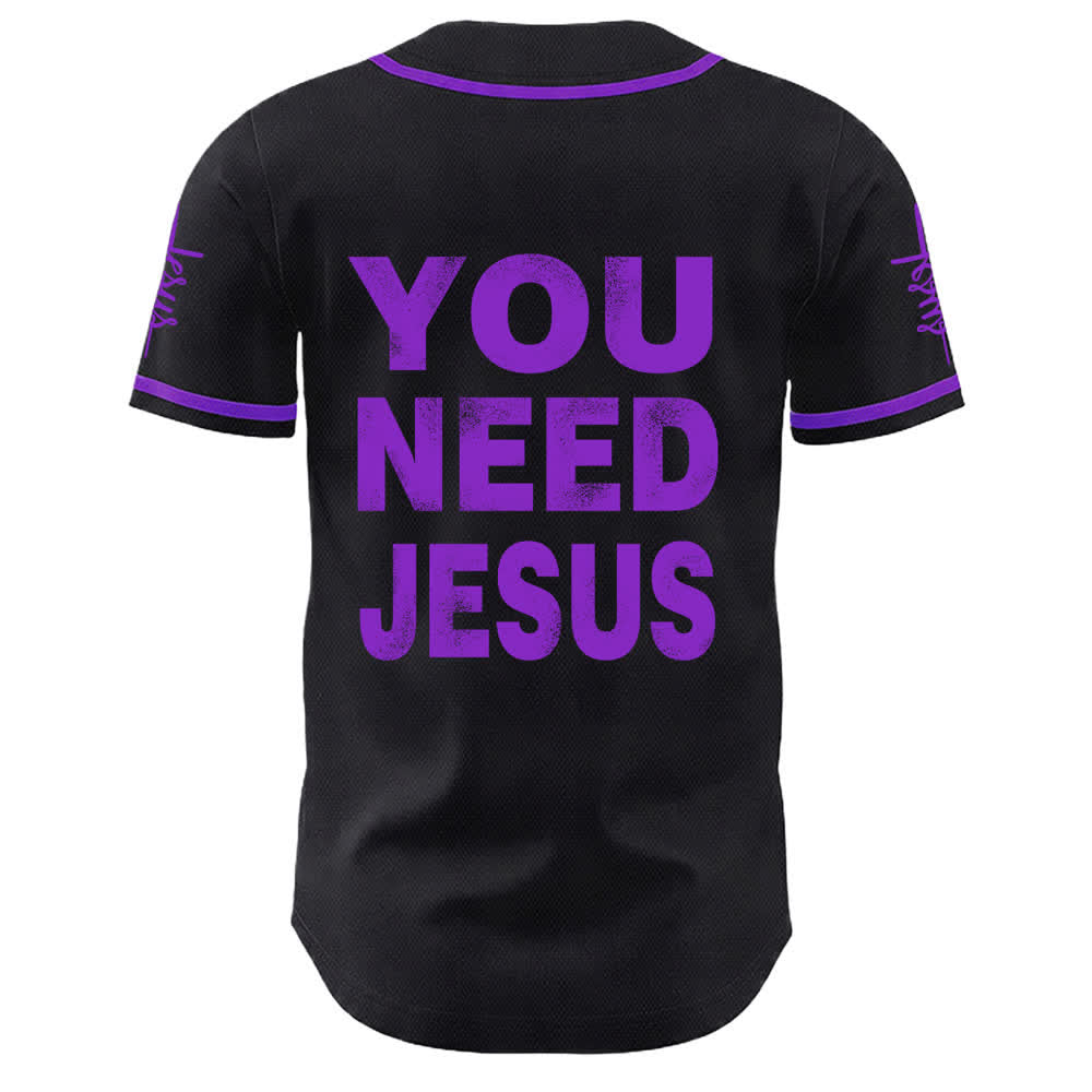 Christianartworkshop Du brauchst Jesus Glaubensbekenntnis Unisex Baseballtrikot - image 22