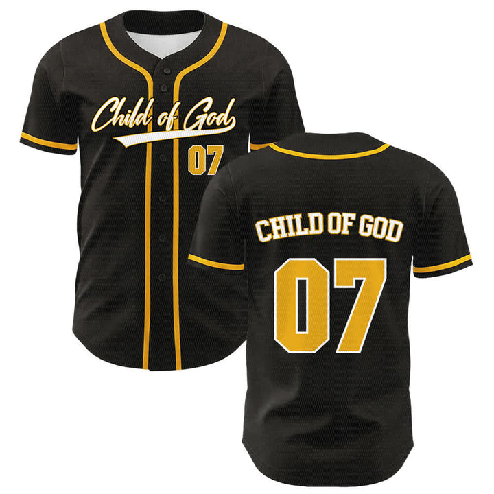 Christianartworkshop Kind Gottes Nummer 07 Unisex-Baseballtrikot - Gelb - 5XL - image 0