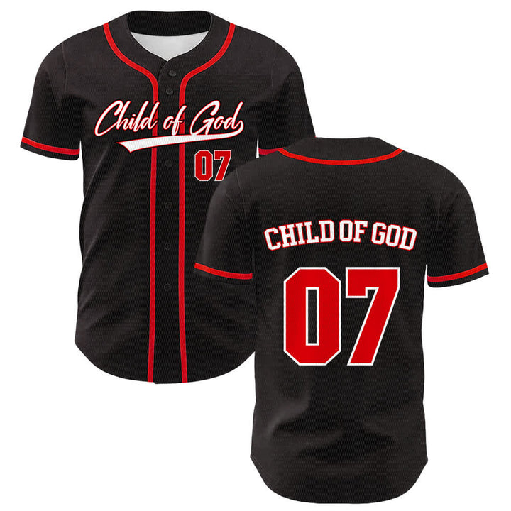 Christianartworkshop Kind Gottes Nummer 07 Unisex-Baseballtrikot - Rot - 5XL - image 12