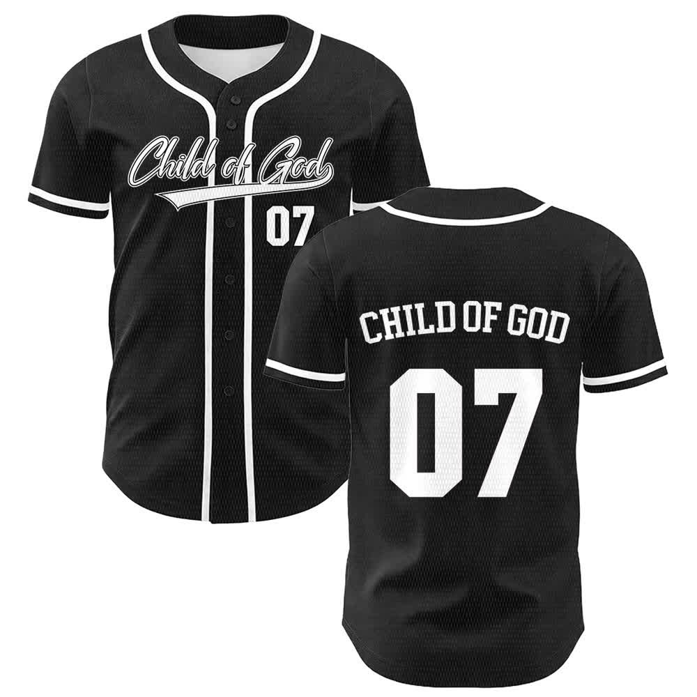 Christianartworkshop Kind Gottes Nummer 07 Unisex-Baseballtrikot - Weiß - 5XL - image 3