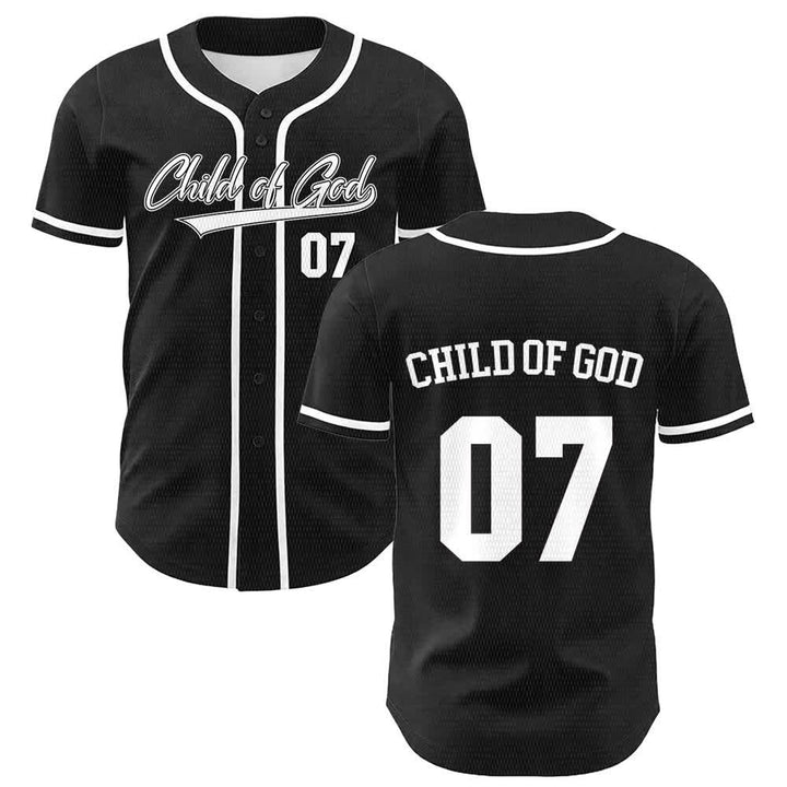 Christianartworkshop Kind Gottes Nummer 07 Unisex-Baseballtrikot - Weiß - 5XL - image 3