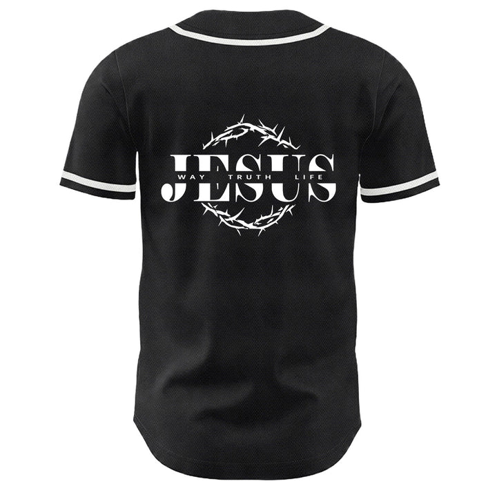 Christianartworkshop Dornenkrone Jesus Weg Wahrheit Leben Grafik Unisex Baseballtrikot - image 10