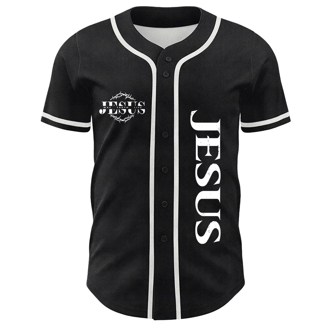 Christianartworkshop Dornenkrone Jesus Weg Wahrheit Leben Grafik Unisex Baseballtrikot - image 11