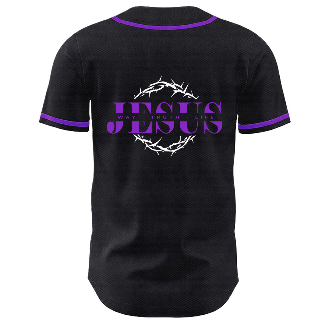 Christianartworkshop Dornenkrone Jesus Weg Wahrheit Leben Grafik Unisex Baseballtrikot - image 25