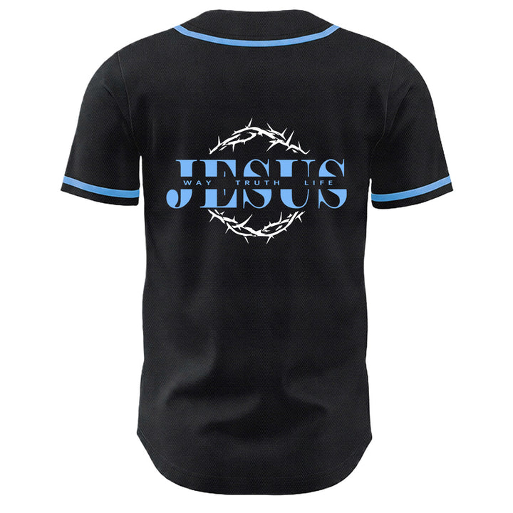 Christianartworkshop Dornenkrone Jesus Weg Wahrheit Leben Grafik Unisex Baseballtrikot - image 7