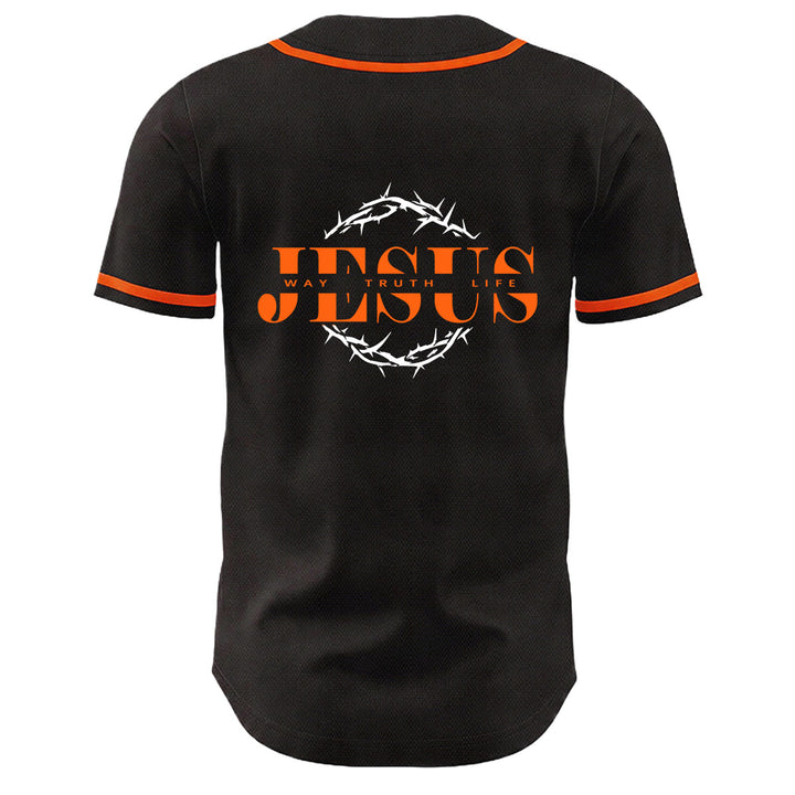 Christianartworkshop Dornenkrone Jesus Weg Wahrheit Leben Grafik Unisex Baseballtrikot - image 19