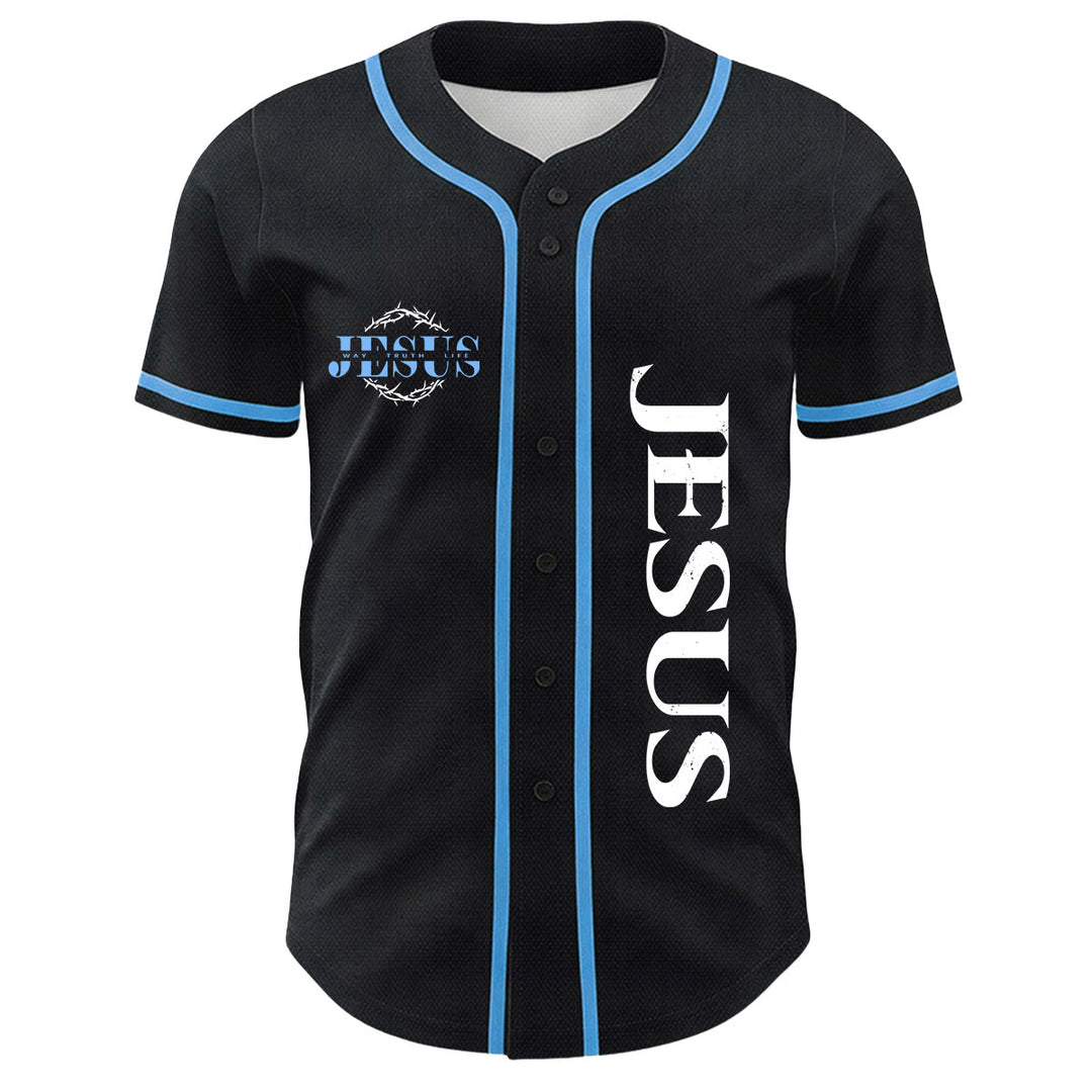 Christianartworkshop Dornenkrone Jesus Weg Wahrheit Leben Grafik Unisex Baseballtrikot - image 8