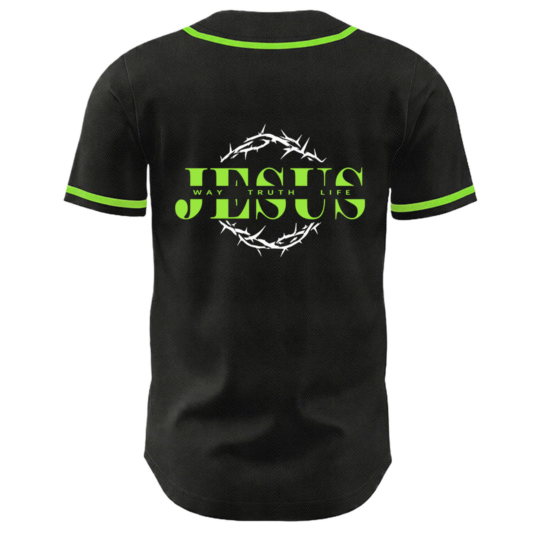 Christianartworkshop Dornenkrone Jesus Weg Wahrheit Leben Grafik Unisex Baseballtrikot - image 23