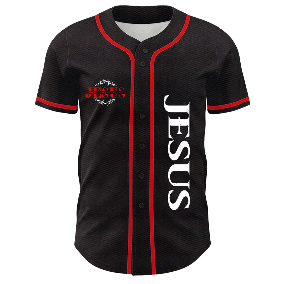 Christianartworkshop Dornenkrone Jesus Weg Wahrheit Leben Grafik Unisex Baseballtrikot - image 17