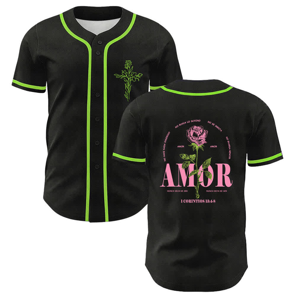 Christianartworkshop Glaube statt Angst Lammschädel Kreuz Christliches Unisex-Baseballtrikot - Hellgrün - 5XL - image 21
