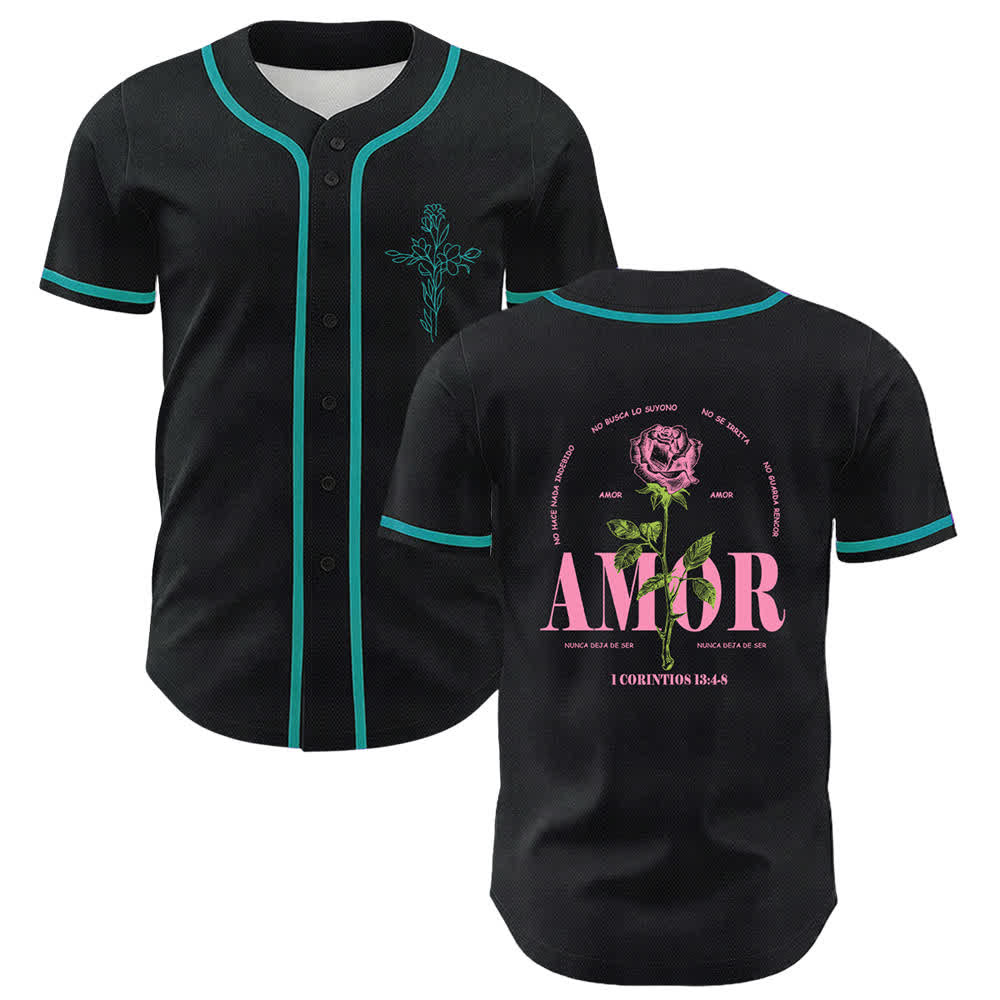 Christianartworkshop Glaube statt Angst Lammschädel Kreuz Christliches Unisex-Baseballtrikot - Dunkelgrün - 5XL - image 6