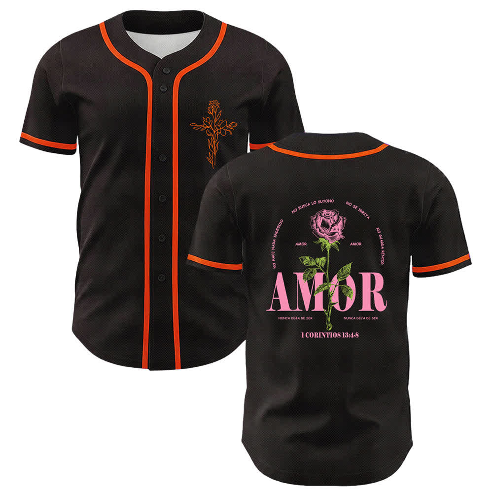 Christianartworkshop Glaube statt Angst Lammschädel Kreuz Christliches Unisex-Baseballtrikot - Orange - 5XL - image 18