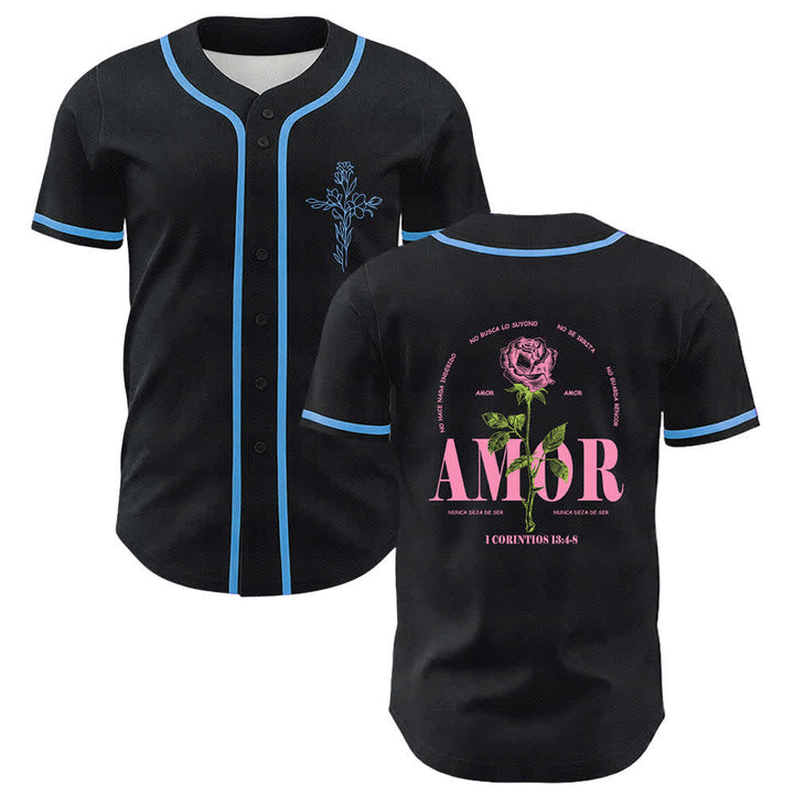 Christianartworkshop Glaube statt Angst Lammschädel Kreuz Christliches Unisex-Baseballtrikot - Blau - 5XL - image 9
