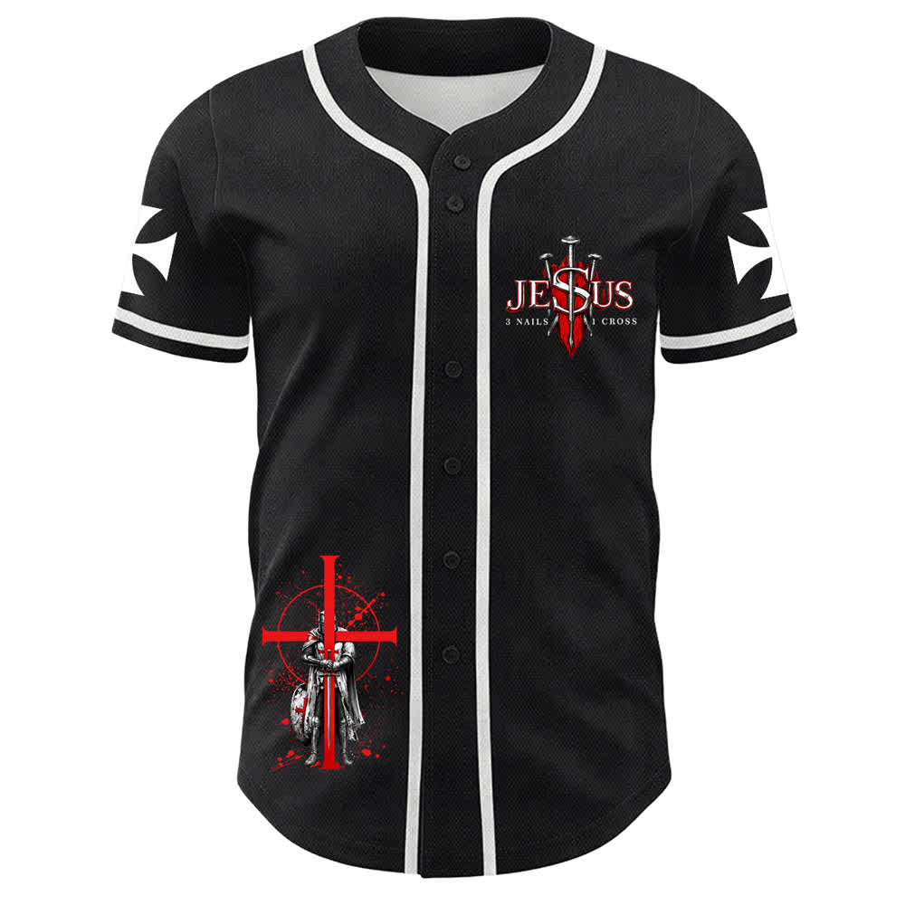 Christianartworkshop Angetrieben von Gott Krieger Engel Ritter Kreuz Christliches Baseballtrikot - image 14