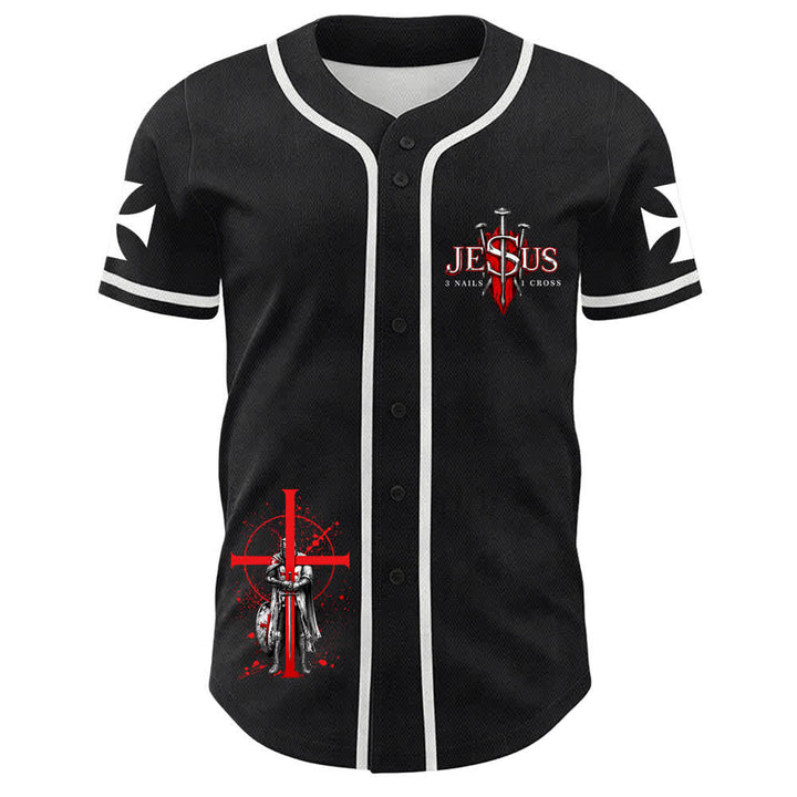 Christianartworkshop Angetrieben von Gott Krieger Engel Ritter Kreuz Christliches Baseballtrikot - image 14