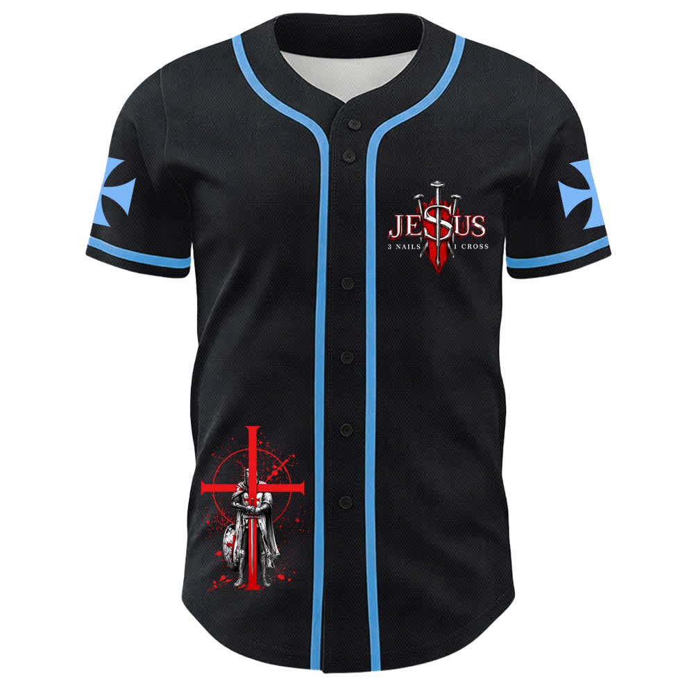 Christianartworkshop Angetrieben von Gott Krieger Engel Ritter Kreuz Christliches Baseballtrikot - image 11