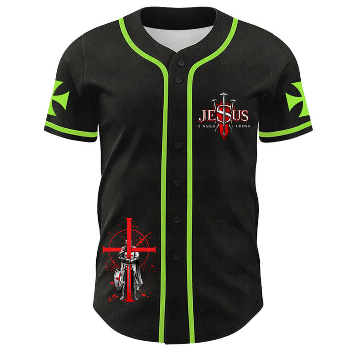 Christianartworkshop Angetrieben von Gott Krieger Engel Ritter Kreuz Christliches Baseballtrikot - image 23