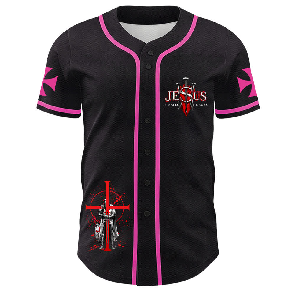 Christianartworkshop Angetrieben von Gott Krieger Engel Ritter Kreuz Christliches Baseballtrikot - image 17