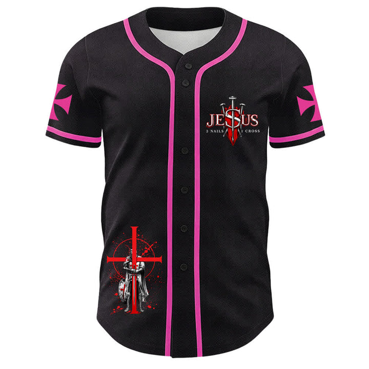 Christianartworkshop Angetrieben von Gott Krieger Engel Ritter Kreuz Christliches Baseballtrikot - image 17