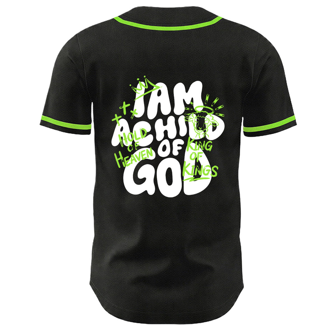 Christianartworkshop Ich bin ein Kind Gottes Lammkronen-Grafik Unisex-Baseballtrikot - image 22