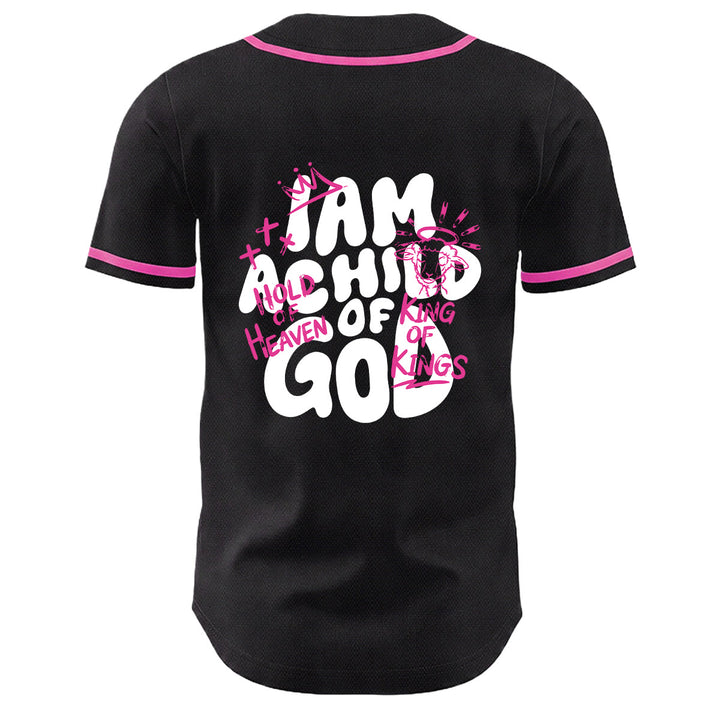 Christianartworkshop Ich bin ein Kind Gottes Lammkronen-Grafik Unisex-Baseballtrikot - image 13
