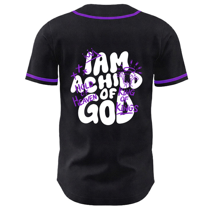 Christianartworkshop Ich bin ein Kind Gottes Lammkronen-Grafik Unisex-Baseballtrikot - image 4