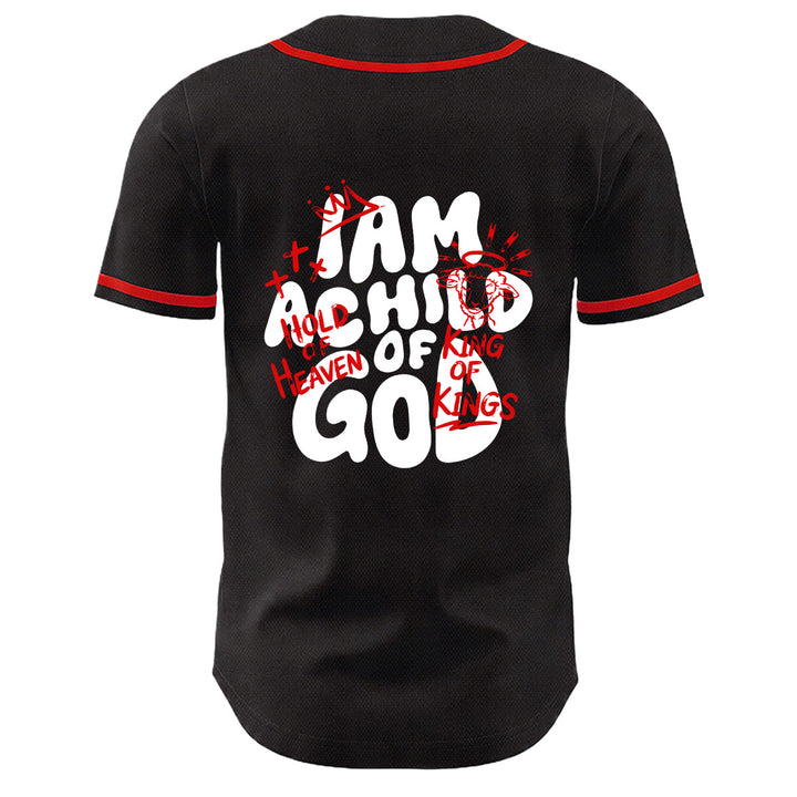 Christianartworkshop Ich bin ein Kind Gottes Lammkronen-Grafik Unisex-Baseballtrikot - image 16