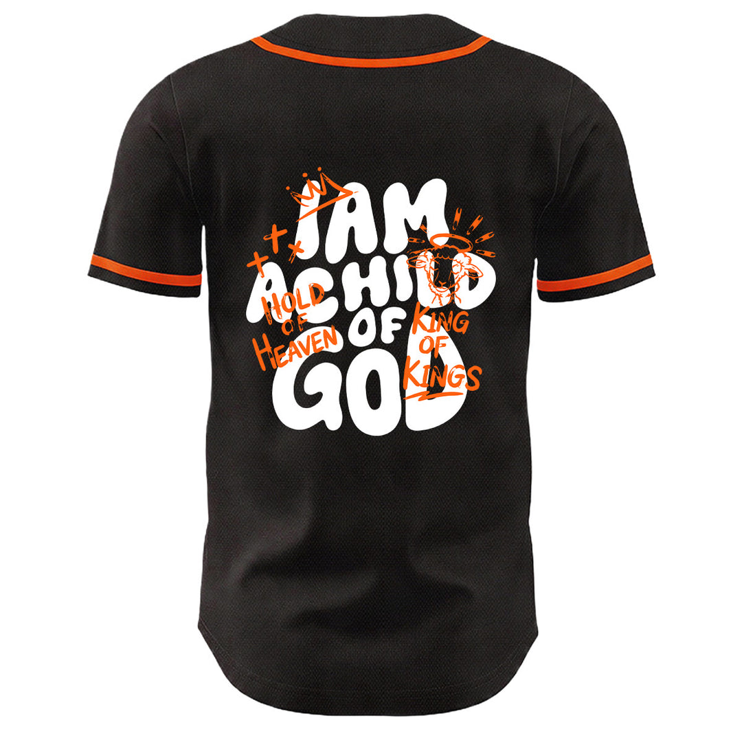 Christianartworkshop Ich bin ein Kind Gottes Lammkronen-Grafik Unisex-Baseballtrikot - image 19