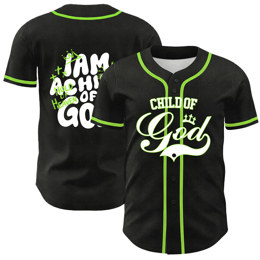 Christianartworkshop Ich bin ein Kind Gottes Lammkronen-Grafik Unisex-Baseballtrikot - Hellgrün - 5XL - image 21