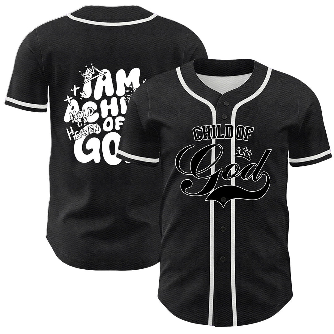 Christianartworkshop Ich bin ein Kind Gottes Lammkronen-Grafik Unisex-Baseballtrikot - Weiß - 5XL - image 9