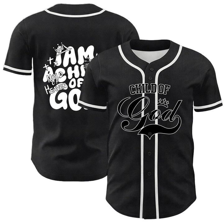 Christianartworkshop Ich bin ein Kind Gottes Lammkronen-Grafik Unisex-Baseballtrikot - Weiß - 5XL - image 9