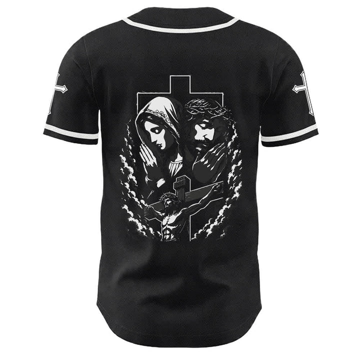 Christianartworkshop Jesus Jungfrau Maria Kruzifix Kreuz Christliches Unisex Baseballtrikot - image 28