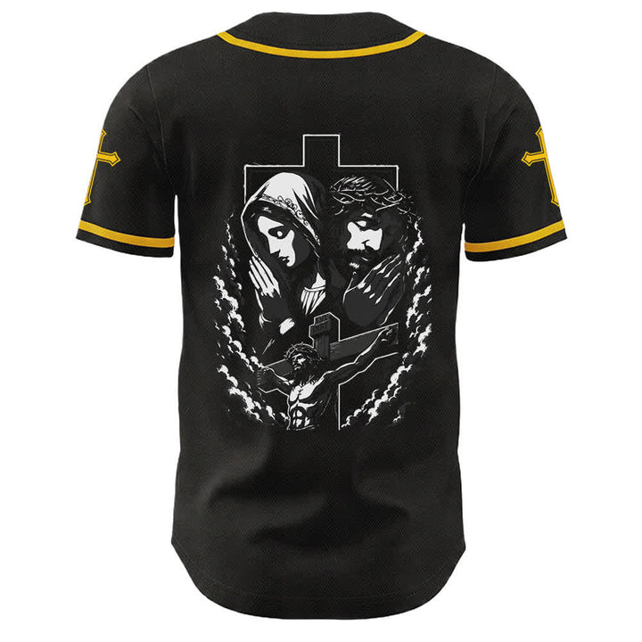 Christianartworkshop Jesus Jungfrau Maria Kruzifix Kreuz Christliches Unisex Baseballtrikot - image 34