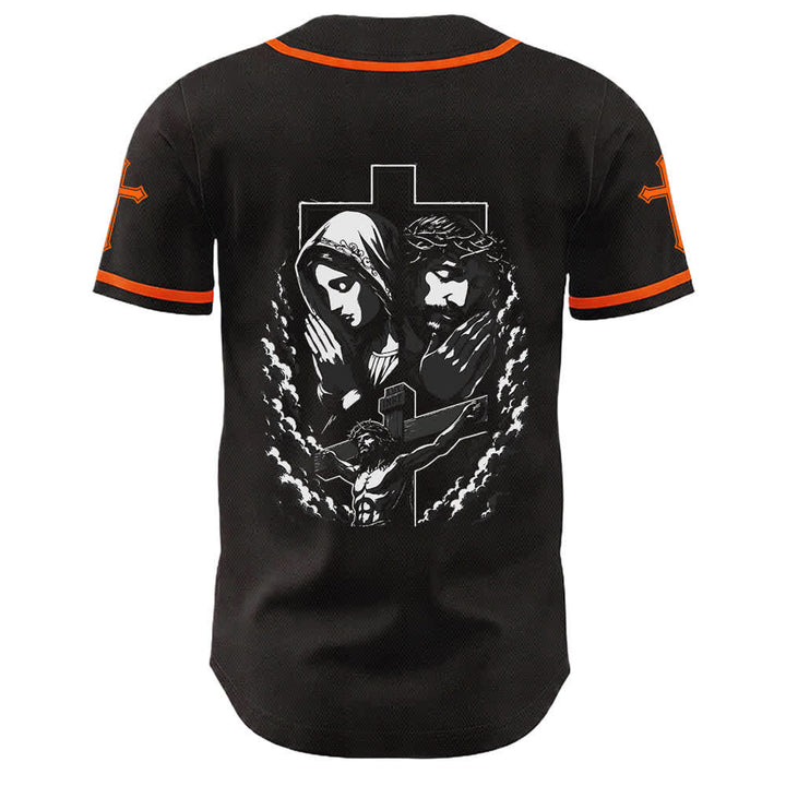 Christianartworkshop Jesus Jungfrau Maria Kruzifix Kreuz Christliches Unisex Baseballtrikot - image 52