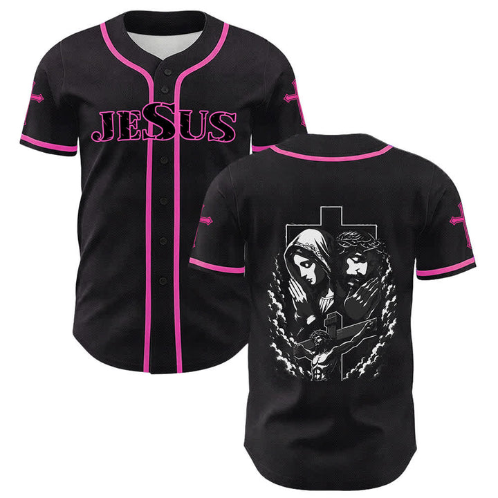 Christianartworkshop Jesus Jungfrau Maria Kruzifix Kreuz Christliches Unisex Baseballtrikot - image 39