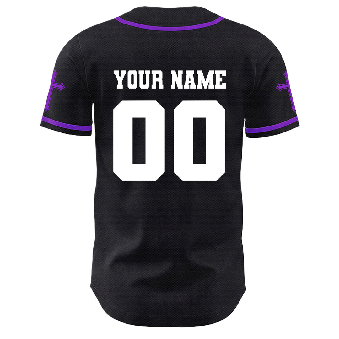 Christianartworkshop Jesus Kreuzigung Benutzerdefinierter Name Nummer Kreuz Ärmel Unisex Baseballtrikot - image 30