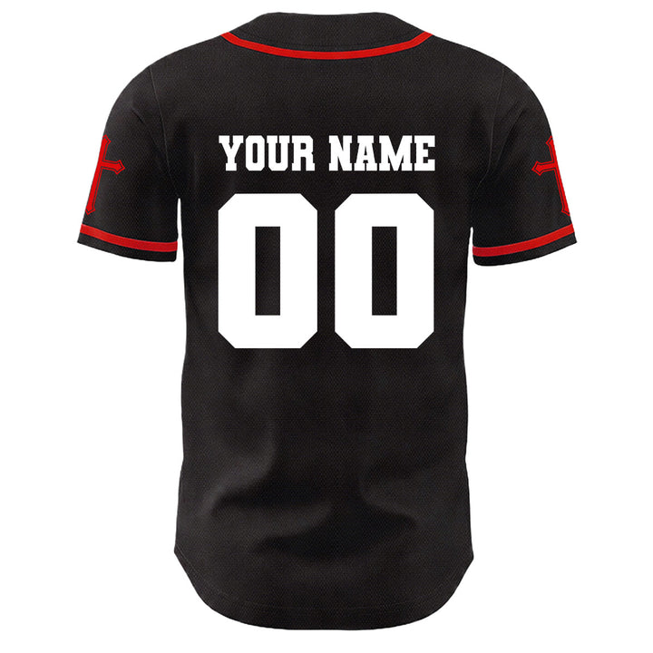Christianartworkshop Jesus Kreuzigung Benutzerdefinierter Name Nummer Kreuz Ärmel Unisex Baseballtrikot - image 22