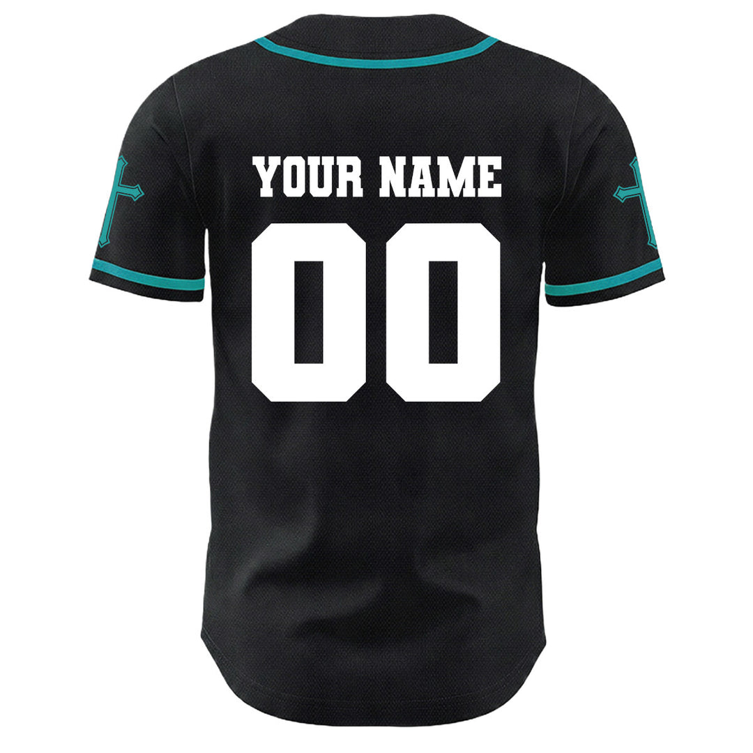 Christianartworkshop Jesus Kreuzigung Benutzerdefinierter Name Nummer Kreuz Ärmel Unisex Baseballtrikot - image 34