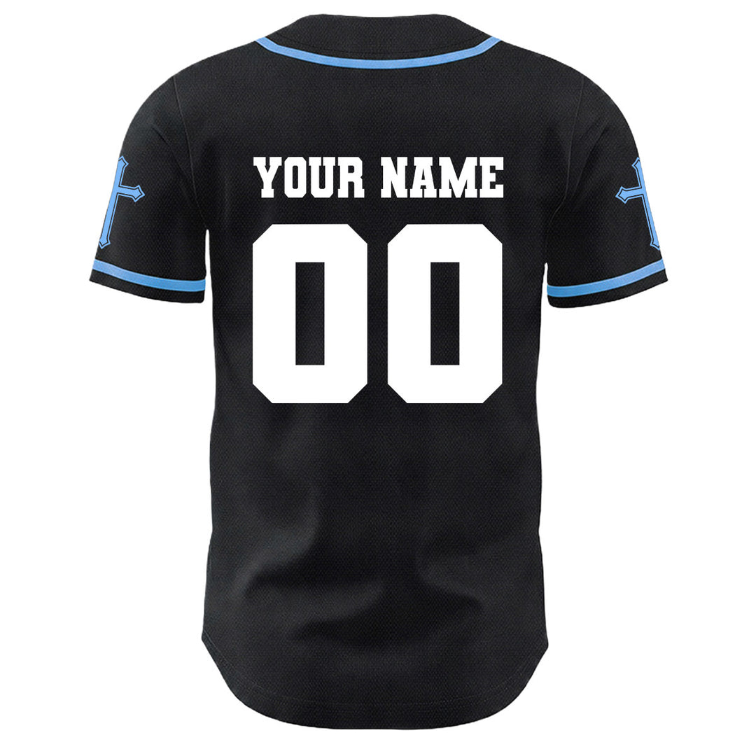 Christianartworkshop Jesus Kreuzigung Benutzerdefinierter Name Nummer Kreuz Ärmel Unisex Baseballtrikot - image 14