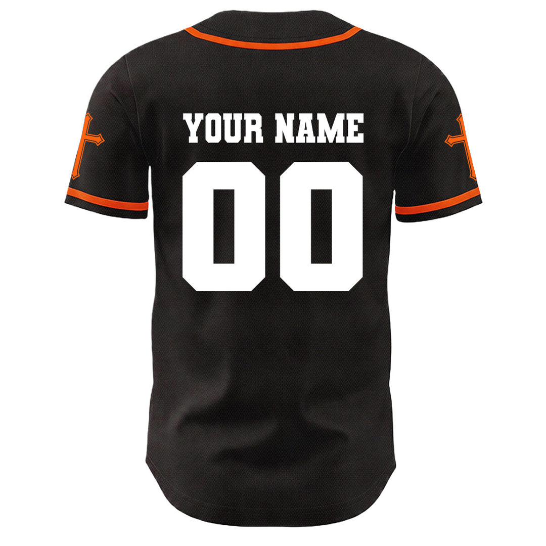 Christianartworkshop Jesus Kreuzigung Benutzerdefinierter Name Nummer Kreuz Ärmel Unisex Baseballtrikot - image 26